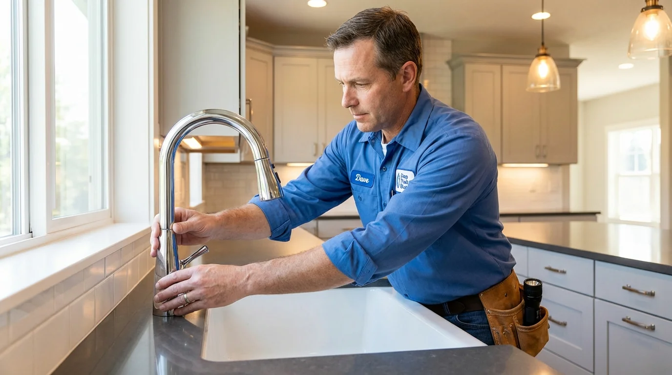 Kitchen faucet installation by Johns Plumbing LLC in Mora